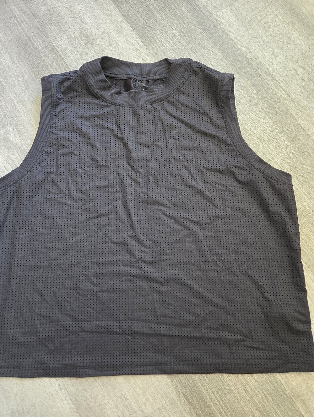 Calia Womens XL Mesh Black Crop Tank
